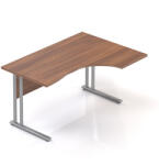 LENZA Visio ergonomikus asztal 140 x 100 cm, jobb, dió - rauman - 183 990 Ft