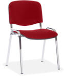Antares Viva konferencia szék, króm lábak, piros