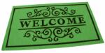 FLOMAT Textil tisztítószőnyeg Welcome Deco 45 x 75 x 0, 3 cm, zöld