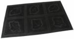 FLOMAT Gumi tisztítószőnyeg Levelek Négyzetek 45 x 75 x 0, 6 cm, fekete