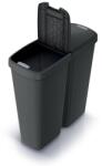 Prosperplast Hulladékgyűjtő DUO fekete, 50 l, fekete