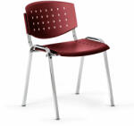 ALBA CR Troy II konferencia szék - króm lábak, piros