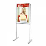 Jansen Display Információs tábla deszkával 70 x 100 cm, ezüst