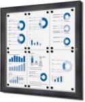 Jansen Display Belső zárható információs vitrin 6 x A4, antracit