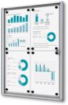 Jansen Display Belső információs kirakat Economy 4 x A4 - fémlemez hátlap, tűzálló, alumínium