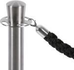 Jansen Display Sorompóoszlop kötél, króm végek, fekete