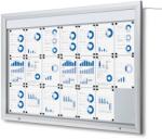 Jansen Display Kültéri LED információs vitrin felső kártyával 21 x A4 - T típusú, alumínium