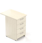 Lenza Visio konténer 70 x 47 cm - 4 fiókos, juhar