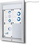 Jansen Display Kültéri LED információs vitrin felső kártyával 4 x A4 - T típusú, alumínium