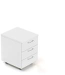Lenza Visio konténer 52 x 43 cm - 3 fiókos, fehér