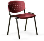 ALBA CR Troy I konferencia szék - fekete lábak, piros