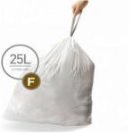  Zsinóros szemeteszsákok 25 l, F típusú - 20 db, fehér