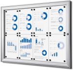 Jansen Display Belső zárható információs vitrin 8 x A4, alumínium