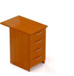 Lenza Visio konténer 70 x 47 cm - 4 fiókos, cseresznye