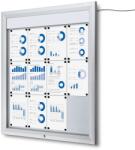 Jansen Display Kültéri LED információs vitrin felső kártyával 12 x A4 - T típusú, alumínium