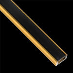 Lumiled MINI felületre szerelhető alumínium profil LED szalagokhoz, felületre szerelhető, 2m, arany + fekete lámpaernyő (ZKMPRO0707C)