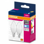 OSRAM 2db LED izzó E14 B35 4.9W = 40W 470lm 4000K Semleges 200° OSRAM ÉRTÉK (4058075479111)
