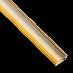 Lumiled MINI felületre szerelhető alumínium profil LED szalagokhoz, felületre szerelhető, 2m, Arany + Átlátszó burkolat (ZKMPRO0707P)