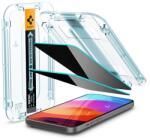 Spigen EZ FIT képernyővédő üveg 2db (2.5D, tokbarát, ultravékony, 0.2mm, 9H + segédkeret) ÁTLÁTSZÓ Apple iPhone 15 (AGL06905)