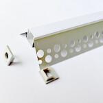 Gipszkartonba glettelhető alu profil szett 2M. 1M csak 833 Ft! Külső sarok, 2M sín+ opál takaró+2db végzáró (LLLSZASIN2MGKOUTTEJSZETT)