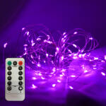 Life Light Led Karácsonyi fényfüzér, 100 db Nano mikró Led, pink Leddel, 8 funkciós vezérlővel! 5V, USB csatlakozós! Life Light Led 2 év garancia! (LLKNANOIP44USB8F100LPINK)