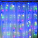 Life Light Led Nano jégcsap függöny 3x1 méter, 100 db színes, multi color Leddel, 8 funkciós vezérlővel! 5V, USB csatlakozós! Life Light Led (LLKNANOIP44USB8FCUR3X1M100LMC)