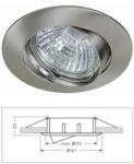 Life Light Led Led beépíthető lámpatest, alumínium, billenős, kör, matt króm, rozsdamentes, Life Light led (LLKERETBALUKORMKR)