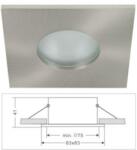 Life Light Led Led beépíthető lámpatest IP65 vízálló, alumínium, matt króm, rozsdamentes, Life Light led (LLKERETIP65KOCMKR)