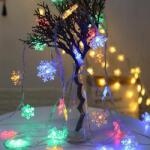 Life Light Led Karácsonyi Led füzér, 100db hópihe, multi color Led, villogtatható, 8 funkciós vezérlővel, 5V, USB csatlakozós! Life Light Led 2 év garancia! (LLKNIP44USB8FSNOW100LMC)