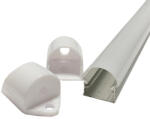 Life Light Led Alusín Led profil szett, íves búra, ragasztható vagy csavarozható! 8-12 mm Led szalaghoz. 1 m sín+ opál búra+2 db rögzítő+2 db vég. Life Light Led (LLLSZASIN1MIVTEJSZETT)