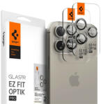 Apple Spigen Glas. tR EZ Fit Optik Pro Apple iPhone 15 Pro/ iPhone 15 Pro Max, Tempered kameravédő fólia, natúr titánium (2db) (AGL07163) - speedshop