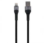 Foneng USB cable for Lightning Foneng X79, LED, braided, 3A, 1m (black) (29945) - 24mag