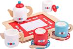 Bigjigs Toys Дървен игрален комплект Bigjigs - Сервиз за чай с поднос (BJ620) - ozone