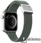 DUX DUCIS okosóra szíj - ZÖLD - fonott szövet, állítható - Apple Watch Series 1/2/3 42mm / 4/5/6/SE 44mm / 7/8 45mm / 10 46mm / Ultra / Ultra 2 49mm