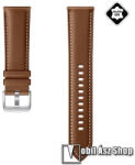 Samsung okosóra szíj - BARNA - valódi bőr, 22mm széles, állítható - HUAWEI Watch GT 3 46mm / GT 3 Pro 46mm / Watch 3 46mm / Watch 3 Pro 48mm / SAMSUNG Watch3 45mm / Xiaomi Watch S2 / Amazfit GTR 4 46mm - ET-S
