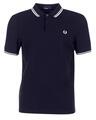 Fred Perry Rövid ujjú galléros pólók SLIM FIT TWIN TIPPED Kék EU XXL