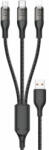 Dudao Gyorstöltő kábel 120W 1, 2m 3in1 USB - USB-C / microUSB / Lightning L22X - ezüst (L22X)