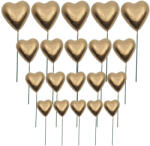  20 darabos műanyag dekorációs szív - Arany
