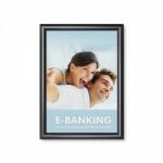 Jansen Display Clapram A3, éles sarok, profil 25 mm, fekete