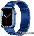HOCO WA10 okosóra szíj - SÖTÉTKÉK - rozsdamentes acél, csatos - Apple Watch Series 1/2/3 42mm / 4/5/6/SE 44mm / 7/8 45mm / Ultra 49mm - WA10_BLU (WA10_BLU)