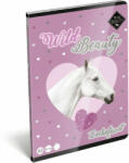 Lizzy Card Wild Beauty Purple tűzött füzet A/5, 40 lap lecke, lovas