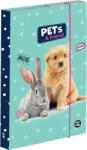 KARTON P+P Állatos füzetbox A/4, Pets & friend, nyuszi és kutya