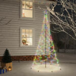 vidaXL színes 500 LED-es karácsonyfa fémoszloppal 3 m (328630)