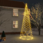 vidaXL meleg fehér 1400 LED-es karácsonyfa fémoszloppal 5 m (328632)