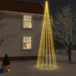vidaXL karácsonyfa cövekkel 1134 meleg fehér LED-del 800 cm (343562)