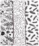 T-Tomi TETRA Black Flowers scutece textile 70x70 cm 3 buc