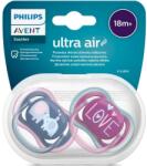 Philips Set 2 suzete Philips-Avent SCF349/22, ultra air 18+ luni, Ortodontice, fara BPA, Love/Elefant (SCF349/22)