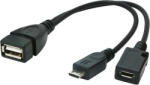 Gembird CABLU adaptor OTG GEMBIRD, pt. smartphone, Micro-USB 2.0 (T) la USB 2.0 (M), 15cm, asigura conectarea telef. la o tastatura, mou (A-OTG-AFBM-04)