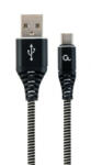 Gembird CABLU alimentare si date GEMBIRD, pt. smartphone, USB 2.0 (T) la USB 2.0 Type-C (T), 2m, premium, cablu metalic, negru cu insert (CC-USB2B-AMCM-2M-BW)