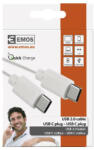 EMOS Töltő- és adatkábel USB-C 2.0 / USB-C 2.0, 1 m, fehér